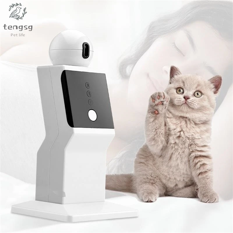 Electric Laser Cat Toy Robot Teasing Cats Toys Automatic for Kitten Play Game Pet Quiet Random Mode Wave Point Funny Crazy Toys