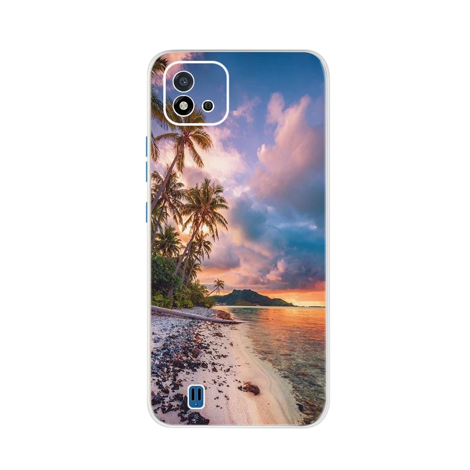 neck pouch for phone For Realme C11 2021 Case Cover Soft TPU Clear Back Shell Cartoon Cute Painting Slim Coque Fund For Realme C 11 RralmeC11 RMX3231 iphone waterproof bag Cases & Covers