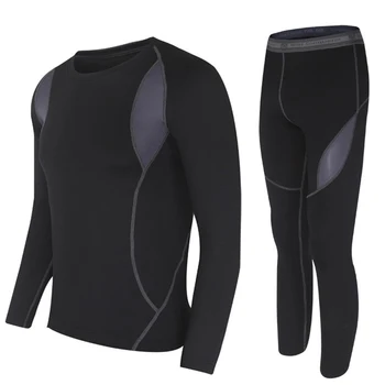 

Warm Winter Mens Clothing Two Piece Set Thermal Man Clothes Unisex High Elastic Fleece Thermo Hot-dry Inner Wear ropa hombre