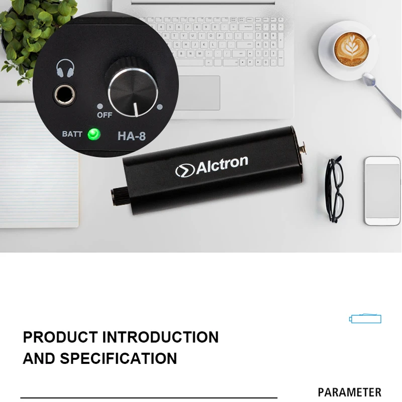Alctron HA 8 mini portable headphone amplifier used in stage performance studio specific chip