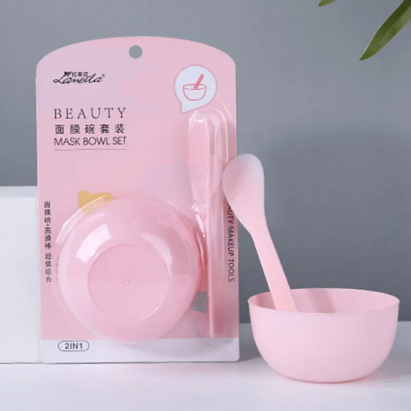 1set Skin Care Facial Mask Stirring Set Soft Silicone Face Makeup Brush DIY Professional Bowl Stick Cosmetic Tools Maquiagem | Красота и