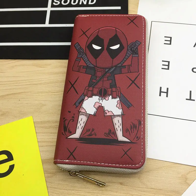 Disney Marvel Cartoon Anime Wallet Male Long Style Teenager High School Student Children Personality Trend Wallet Men's Wallet 23cm disney marvel spider man cartoon sleep stuffed plush toys crystal super soft surface filled pp cotton dolls children gifts