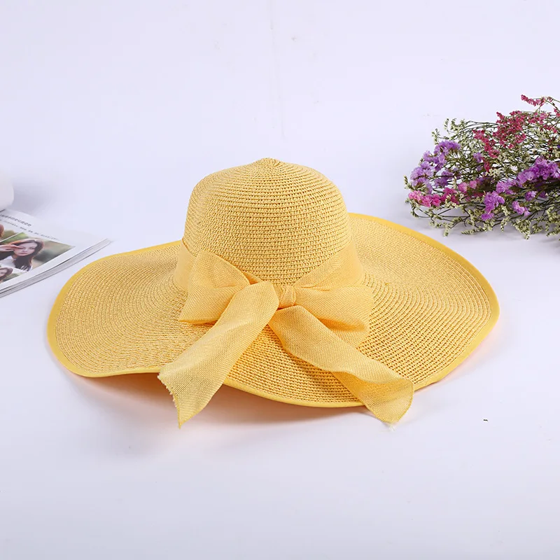 beach outing face-covering Korean version of the hundred-set sun-proof big along the summer big along the sun hat straw hat