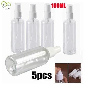 

5PCS Beauty Makeup Spray Bottle PET Alcohol Cosmetics Sub Bottling Bottle 100l Travel Plastic Perfume Empty Spray Bottle