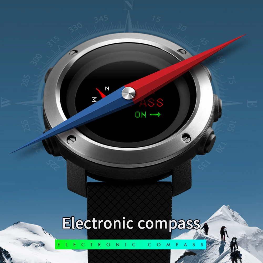 

Stopwatch Pin Buckle Digital Display Sport Watch Calories Color Screen Electronic Alarm Clock Sedentary Reminder PU Strap