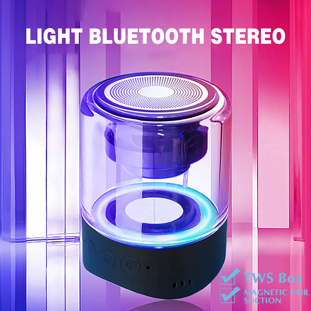 Беспроводной Bluetooth-динамик со светодиодной подсветкой цветной