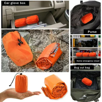 

Outdoor Life Bivy Emergency Sleeping Bag Thermal Keep Warm Waterproof Mylar First Aid Emergency Blanke Camping Survival Gear
