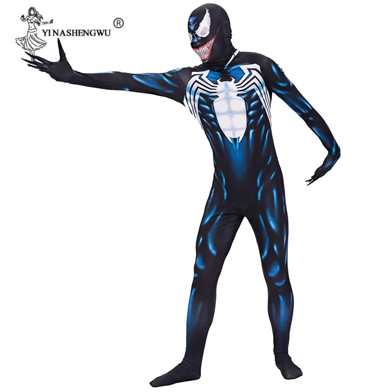Костюм Venom Косплей Веном фильм Веном Человек-паук косплей супергерой комбинезон Хэллоуин костюм детский костюм на Хэллоуин