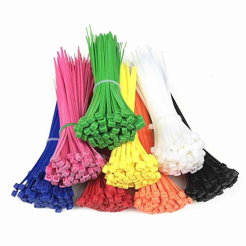 

3*200mm Self-locking Nylon Cable Ties 8inch 9 color Plastic Zip Tie 18 lbs black wire binding wrap straps UL Certified 180pcs