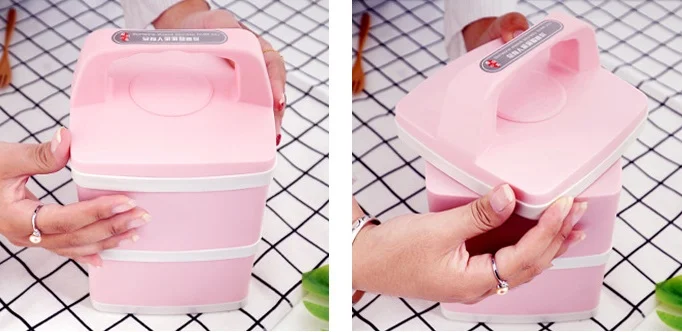 Изолированный Ланч-бокс Bento box 304 из нержавеющей стали Кубик Рубика вращающаяся цветная пищевая сетка анти-разлив портативная пищевая пластиковая ручка
