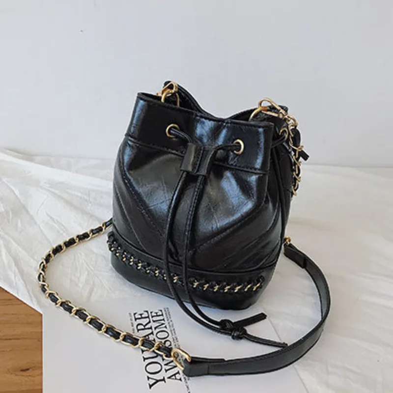 

Female Bucket Shoulder Crossbody Bags For Women 2020 Leather Famous Brand Luxury Handbags Designer Sac A Main Ladies Hand Sling
