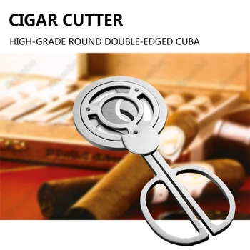 

Triple Blades Stainless Steel Tone Cigar Cutter Pocket Gadgets Cutter Knife Cuban Cigars Scissors