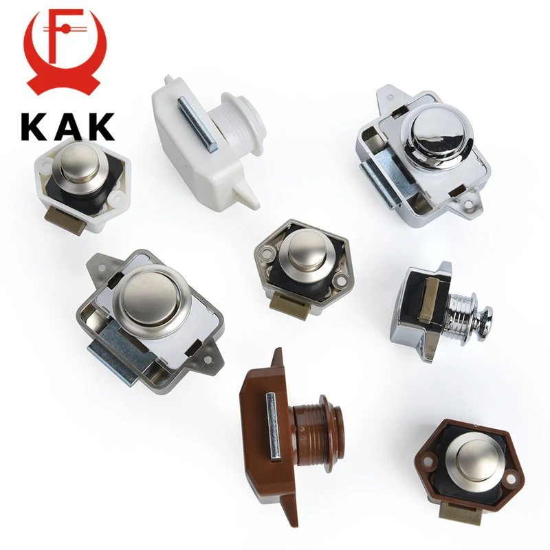 KAK 10 pz Camper Auto Push Lock RV Caravan Barca A Motore Casa Armadietto Cassetto Pulsante di Chiusura Serrature Mobili Porta Serratura Hardware - immagine 6