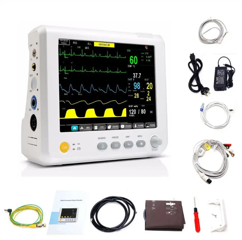 

7in ICU Modular Patient Monitor Blood Pressure parameter SpO2 / PR / NIBP / ECG / RESP / TEMP / ETCO2