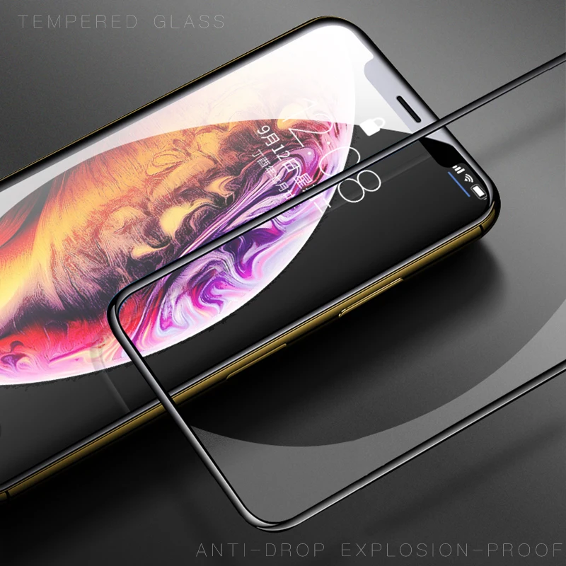 Закаленное стекло для iPhone 11X10 XS MAX XR ультратонкая защита экрана с полным покрытием