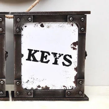 

Letters Design Retro Key Storage Wall-mounted Creative Box Hanger Shelf Home Ornaments Vintage