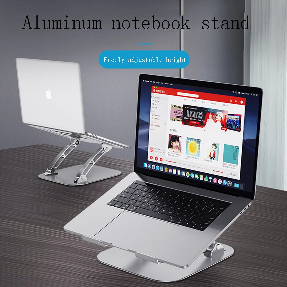 Sleek Aluminium Adjustable Foldable Laptop Stand with Heat Dissipation