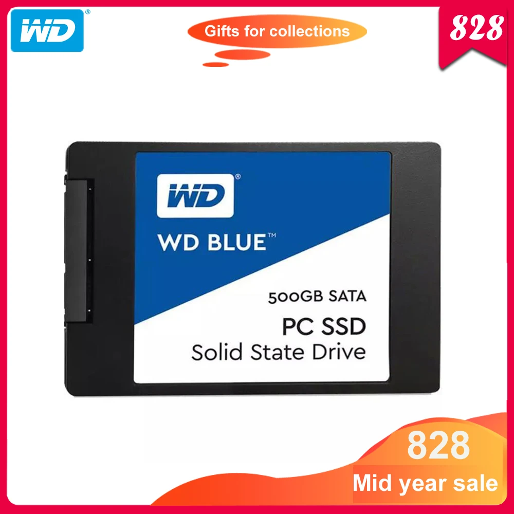 Western Digital SSD 250 ГБ 500 ГБ SATA 3 2,5 дюйма Внутренний твердотельный диск Жесткий диск для ноутбуков PC SSD 2 ТБ 1 ТБ