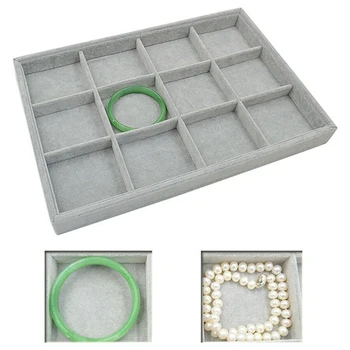 

Velvet Jewelry Necklace Ring Storage Box Bracelet Pendant Display Stand Props Earrings Tray Accessories