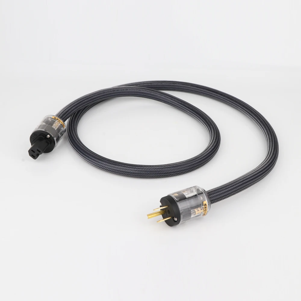 PCOCC медный 12AWG Hi Fi аудиошнур питания переменного тока стандарта США
