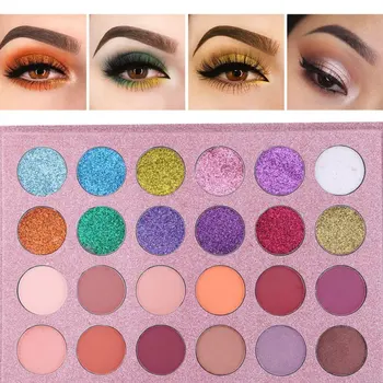 

Eyeshadow Pallete Female Glitter Powder Matte Shimmer Luminous Eyeshadow Palette Long-lasting Eye Makeup Cosmetics Maquiagem