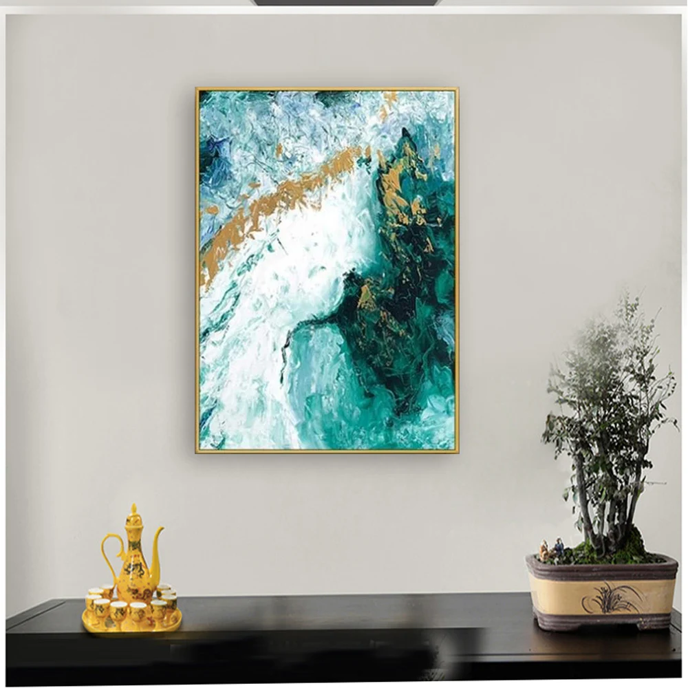 hand made 100% oil painting on canvas modern  Best Art Abstract oil painting Golden years XD1-311 (1)