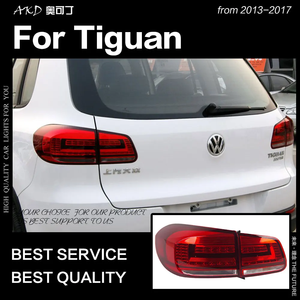 АКД стайлинга автомобилей для VW Tiguan задние фонари 2013 2017 светодиодный задний