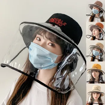 

50^Anti-spitting Protective Hat Dustproof Cover Peaked Cap Hat Adjustable Size Adult Anti-spitting Protective Hat