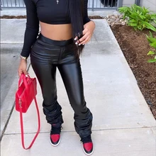 Flared Trousers Women's Leather Trousers Traf Pants Cyber Y2K High Waisted Pants Street Style Wide Leg Jeans Gothic Clothing Flared Trousers Women's Leather Trousers Traf Pants Cyber Y2K High Waisted Pants Street Style Wide Leg Jeans Gothic Clothing