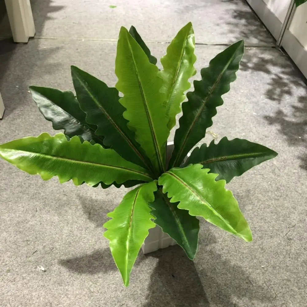 

43CM13 Leaf Artificial Tropical Plants Bunch Green Magnolia Leaf DIY Plants Wall Material For Wedding Garden Living Room Decor