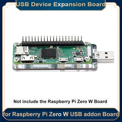 Raspberry Pi Zero – connecteur USB, carte d'extension RPI Zero avec étui de protection en acrylique, carte supplémentaire USB pour Raspberry Pi Zero W 