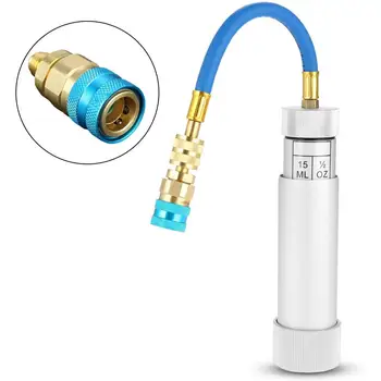 

A/C Oil and Dye Injector Hand Turn Screw-in Air Conditioning Coolant Filling Tube Injection Tool Automobile Car Accessories