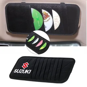 

1PC Car Sun Visor CD Organizer Bag Card Case Glasses Holder Storage for Suzuki Vitara XL Alto Liana Ignis Grand Vitara Burgman