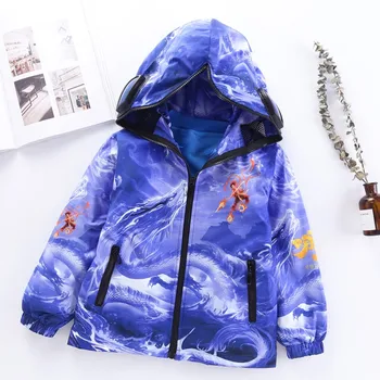 

HIPAC Boys Windbreaker Hooded Jackets Camouflage Kids Coat Children Outwear Spring Fall Autumn Trench Coats Jacket Clothes
