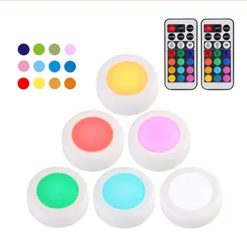 

Puck Lights with Remote Control(6 Pack), Led Under Cabinet Lighting,4000K Stick on Lights, LED Closet Light,Wireless Touch