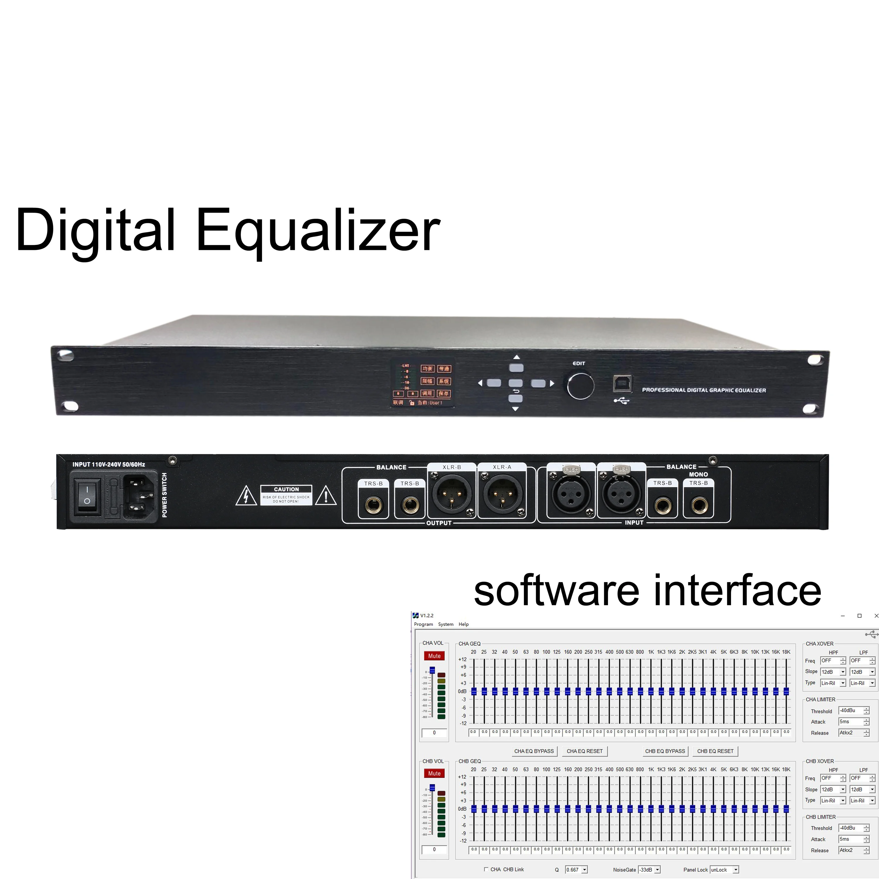 Leicozic DEQ-2310S Digital Equalizer dual 31 bands