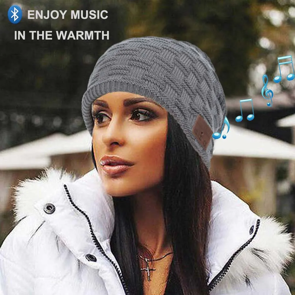 Bluetooth Beanie 5,0 для мужчин и женщин умная шапка с беспроводными спортивными наушниками вязаная шапка с динамиком как уникальные подарки, встроенный микрофон