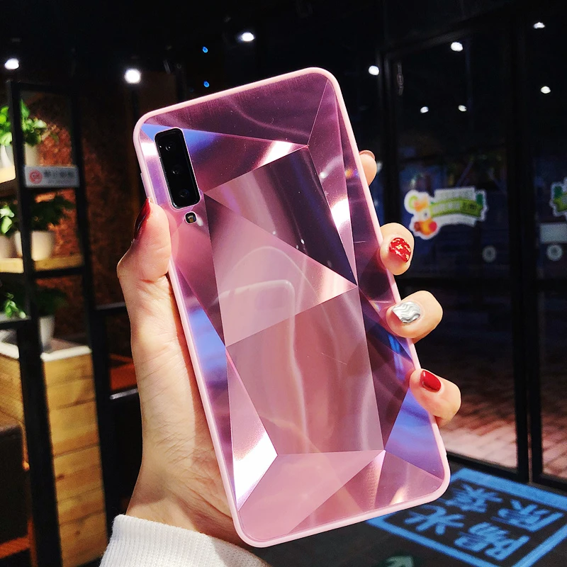 Чехол-накладка для Samsung Galaxy A10 A20 A20S A30 A30S A40 A50 A50S A70 A7 зеркальный из ТПУ | Мобильные