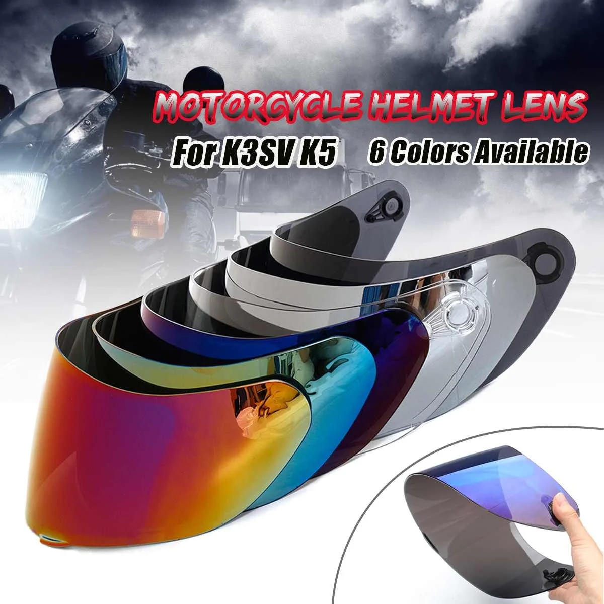 Vendedor Caliente Visor de casco para AGV K5 K3 SV, piezas de protección de casco de motocicleta, gafas originales para agv k3 sv k5, lente de casco de moto de cara completa 0BJbW6bme