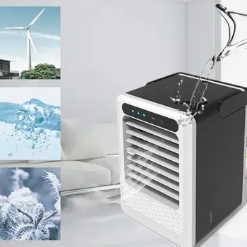 

Portable USB Air Cooler 3 Speed Adjustable Mute Purifier Conditioner Humidification Fan for Home Office Desktop Supplies