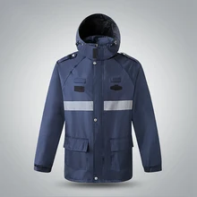 Светоотражающий дождевик с капюшоном, куртка с длинным рукавом, брюки, комплект, высокая видимость, безопасность дорожного движения Предупреждение, плащ, дождевик, костюм для улицы