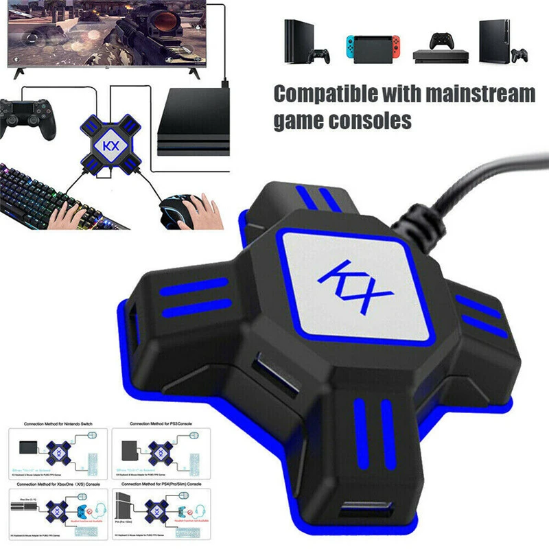 New Usb Game Controller Converter Universal Kx Mouse Keyboard Adapter For Ps4 Ps3 Xbox One Switch Apex Mice Keyboards Accessories Aliexpress