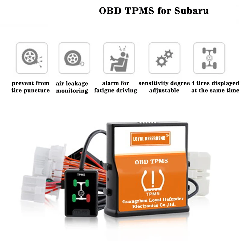 Светодиодный OBD TPMS контроль давления в шинах в реальном времени Интеллектуальный OBD сенсор охранная сигнализация для Subaru Forester