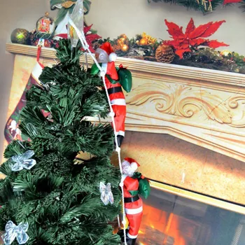 

Christmas Hanging Decoration Santa Claus Climb Ladder Hanging Decoration Festival Party Supplies