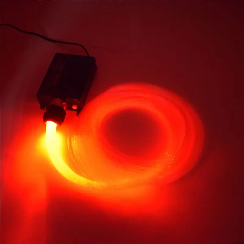 16W RGB LED Light Engine 24key RF Remote LED Fiber Optic Light with PMMA Fiber Optic Cable for Ceiling Decoration Fiber Optic Cable Fiber Optic Lamp Led Ambient Light