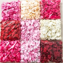 Романтические искусственные лепестки роз Свадебные Цветочные украшения лепестки роз к свадьбе Свадебные нетканые ткани многоцветный