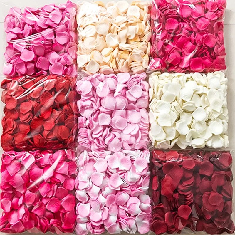 

Romantic Artificial Rose Petals Wedding Flower Wedding Decorations Wedding Rose Petals Wedding Non-woven fabric Multicolor