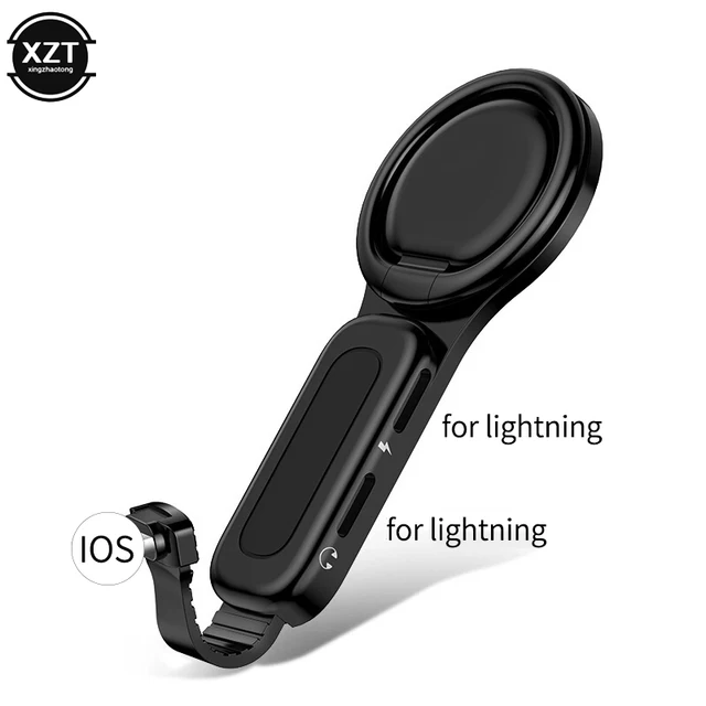 Novel Lighting to 3.5mm Audio Adapter Ring Holder Charger Adapter Fast charging adapter connector OTG for iPhone XS X 8 7 Plus 1