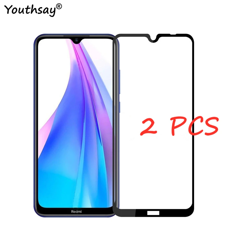 2 шт. Защитное стекло для экрана Xiaomi Redmi Note 8T полностью клеящаяся Защитная пленка |