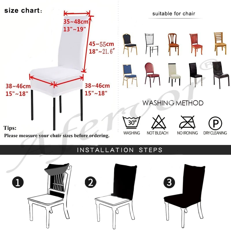 Геометрический принт, съемный чехол на стул, анти-грязный спандекс, для банкета, свадьбы, отеля, чехол на сиденье для столовой, ресторана, кухни, 1 шт